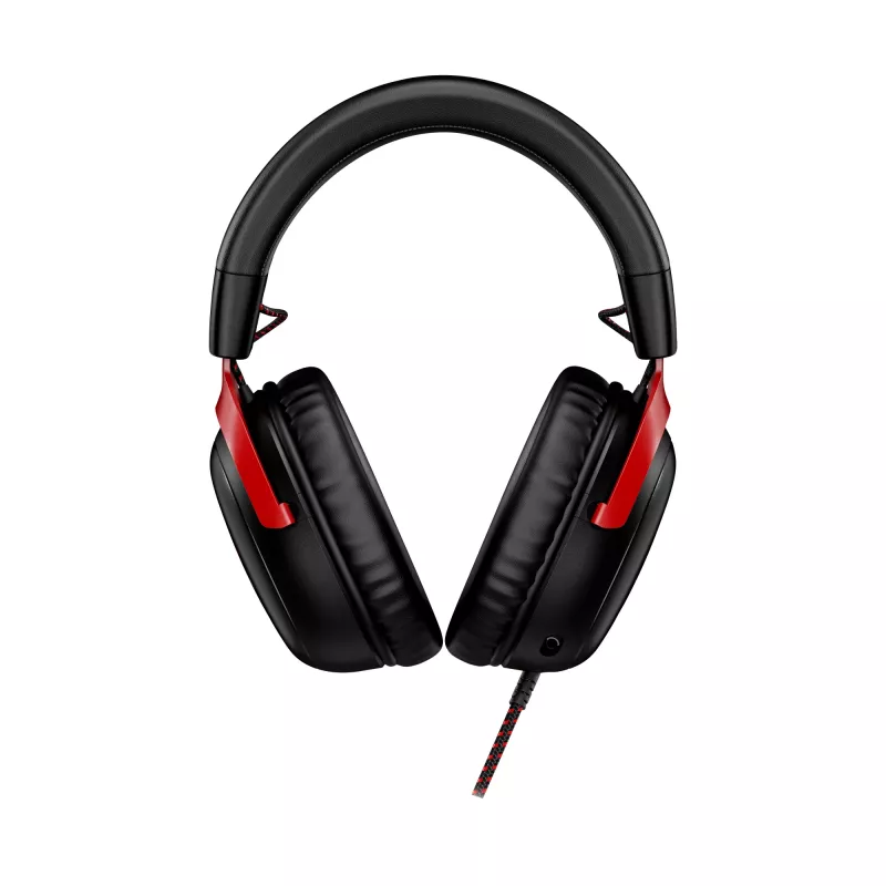HyperX Cloud III – žaidimų ausinės (juoda/raudona)