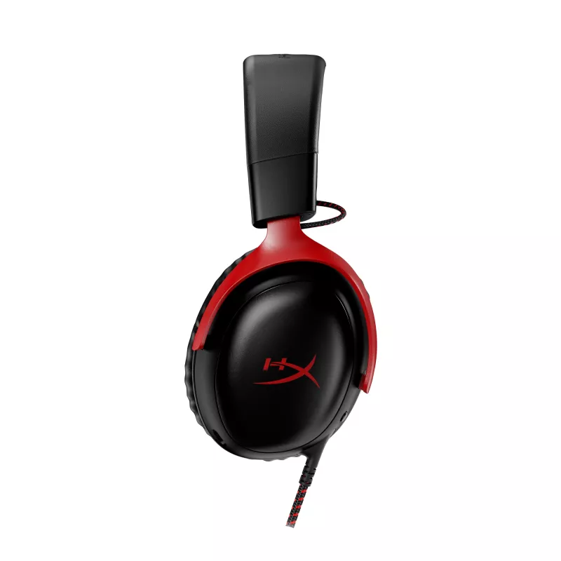 HyperX Cloud III – žaidimų ausinės (juoda/raudona)