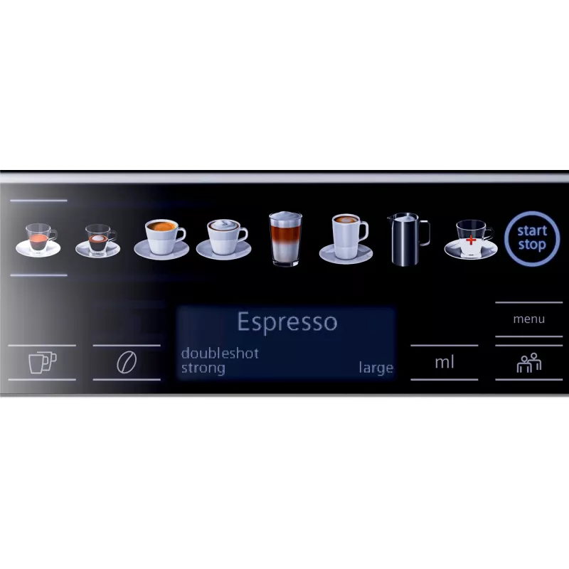 Espresso aparatas Siemens EQ.6 plus s100 — 1,7 L vandens bakas, 15 barų, 300 g pupelių talpa, 1500 W