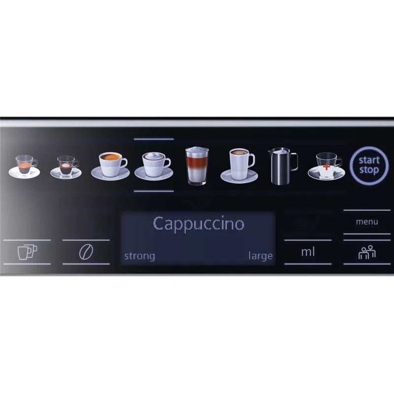 Espresso aparatas Siemens EQ.6 plus TE657319RW — pilnai automatinis, 1,7 L vandens talpa, 19 barų siurblys, įmontuotas malūnėlis