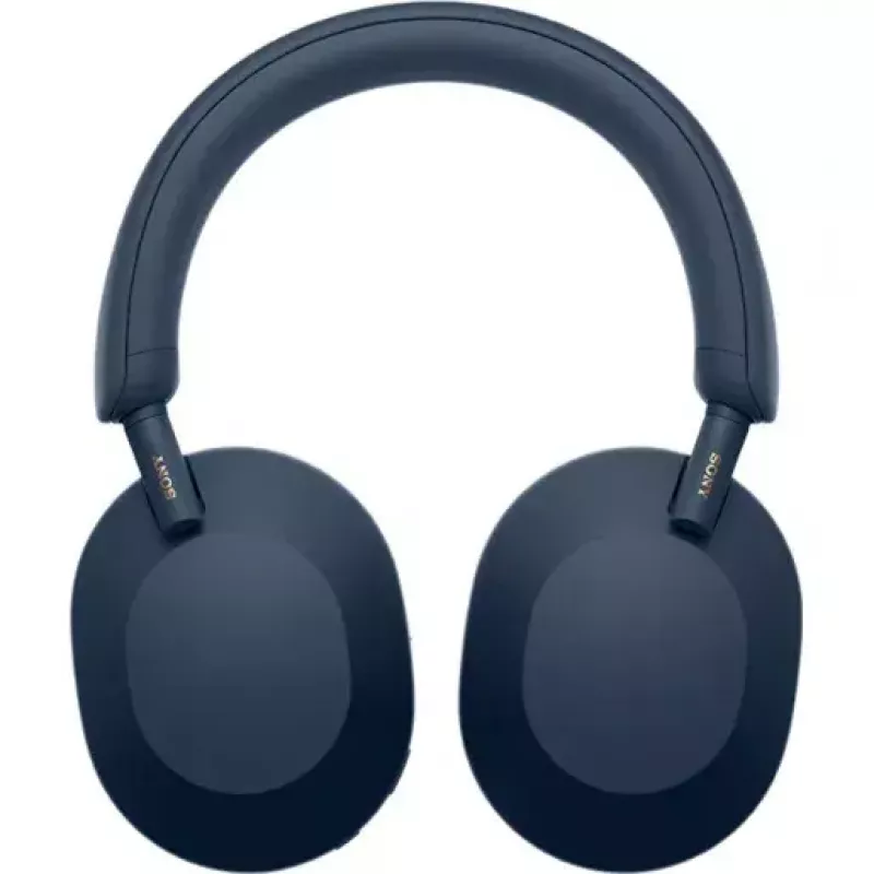 Sony WH-1000XM5 triukšmą slopinančios belaidės ausinės, 30 val. baterijos veikimo laikas, ant galvos dedamos Bluetooth ausinės, optimizuotos Alexa ir Google Assistant, suderinamos su IOS ir Android, su įmontuotu mikrofonu, vidurnakčio mėlynos spalvos