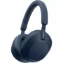Sony WH-1000XM5 triukšmą slopinančios belaidės ausinės, 30 val. baterijos veikimo laikas, ant galvos dedamos Bluetooth ausinės, optimizuotos Alexa ir Google Assistant, suderinamos su IOS ir Android, su įmontuotu mikrofonu, vidurnakčio mėlynos spalvos