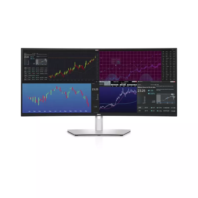 DELL UltraSharp U3824DW kompiuterio monitorius 95,2 cm (37,5 colio) 3840 x 1600 pikselių „Wide Quad HD+“ LCD juodas, sidabrinis