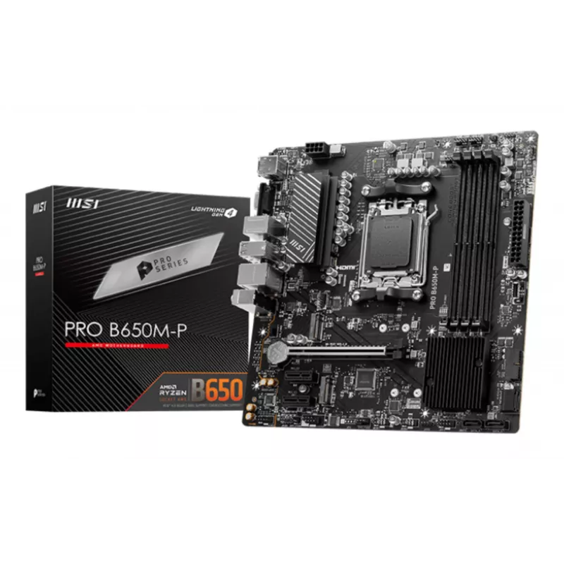 MSI PRO B650M-P pagrindinė plokštė AMD B650 Socket AM5 micro ATX