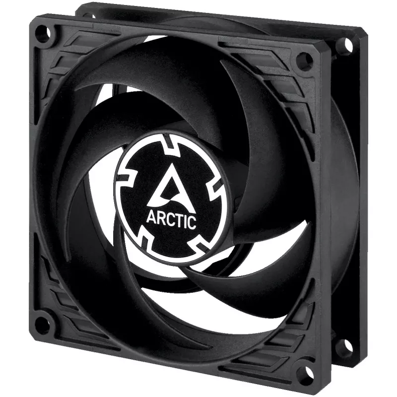 80 mm ventiliatorius Arctic P8 Max High-Performance PWM, 80 mm skersmuo, juodas, 67,96 m³/h oro srautas, 0,6 sone
