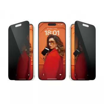 PanzerGlass ® Privatumo ekrano apsauga iPhone 15 Pro | Ultra-Wide Fit su EasyAligner