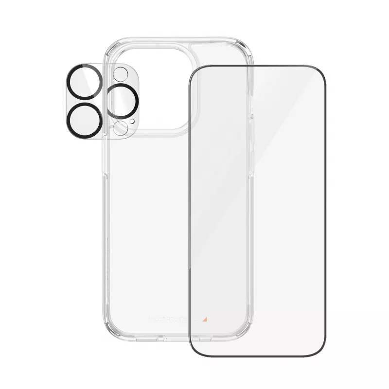 PanzerGlass 3-in-1 rinkinys iPhone 15 Pro grūdintas stiklas permatomas