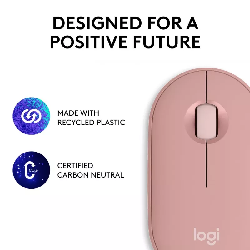 LOGITECH Pebble 2 M350s Belaidė optinė pelė rožinė
