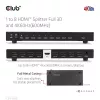 CLUB3D 1 į 8 HDMI™ skirstytuvas su Full 3D ir 4K60Hz (600MHz)