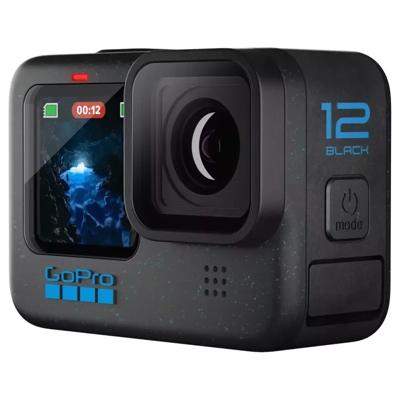 Veiksmo kamera GoPro HERO12 Black — 5K Ultra HD, 240 kadrų/s, 27 MP CMOS, 177° matymo laukas, LCD, MicroSD, Wi‑Fi