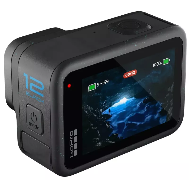 Veiksmo kamera GoPro HERO12 Black — 5K Ultra HD, 240 kadrų/s, 27 MP CMOS, 177° matymo laukas, LCD, MicroSD, Wi‑Fi