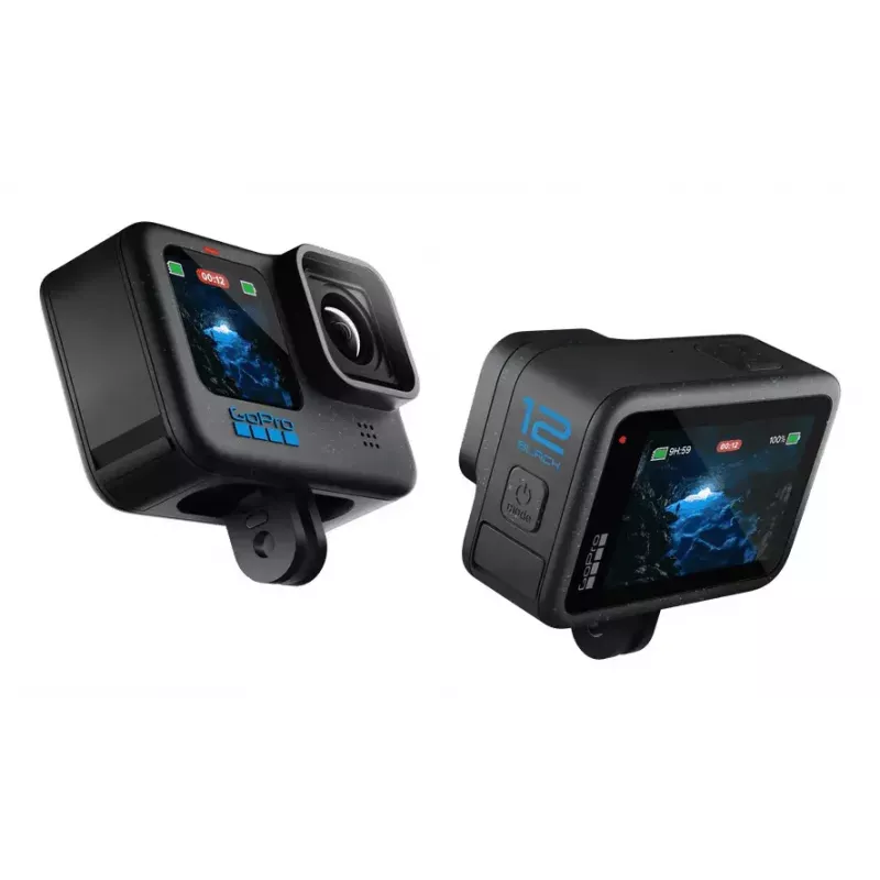Veiksmo kamera GoPro HERO12 Black — 5K Ultra HD, 240 kadrų/s, 27 MP CMOS, 177° matymo laukas, LCD, MicroSD, Wi‑Fi