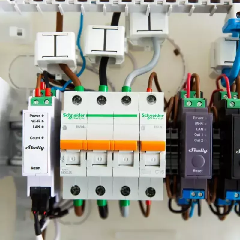 Shelly Pro 3EM energijos sąnaudų matuoklis kintamoji srovė 120 A 50-60 Hz