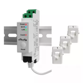 Shelly Pro 3EM energijos sąnaudų matuoklis kintamoji srovė 120 A 50-60 Hz