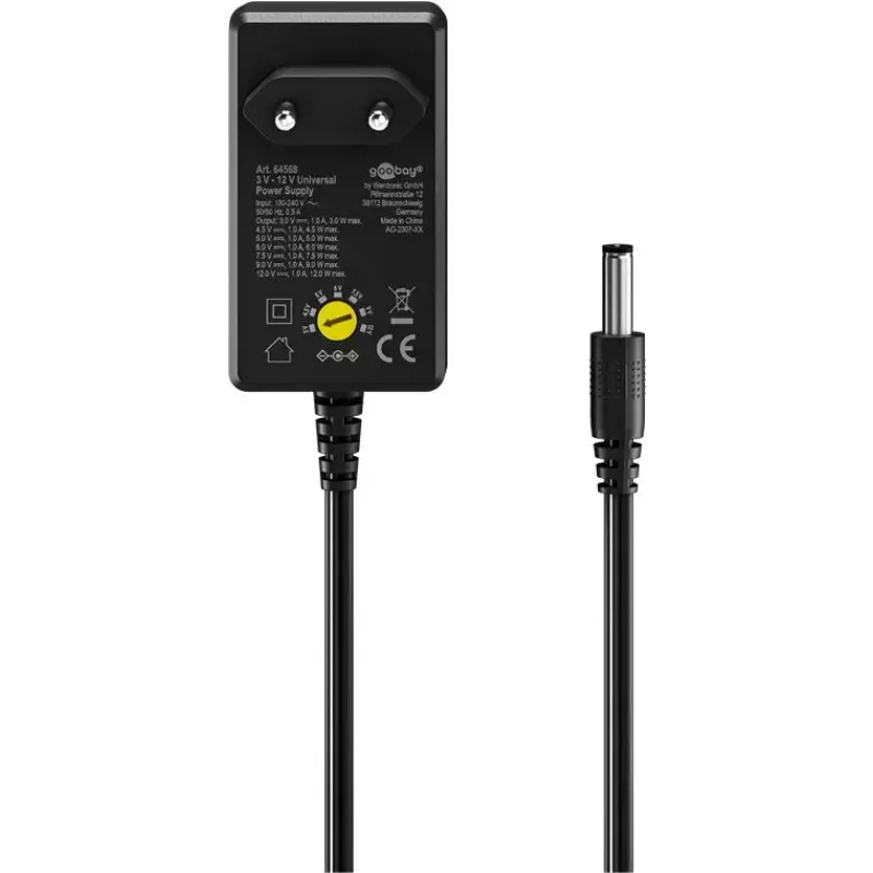 AC Adapter Goobay 64568 Universal Juoda 12V 2.25A 1.8m