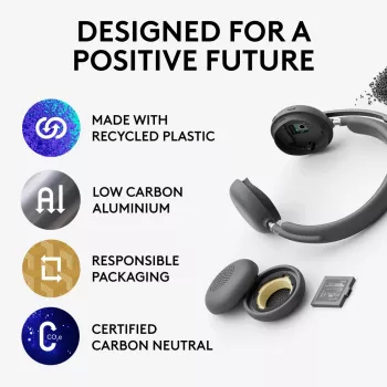 LOGITECH Ausinės - Zone - Belaidės - Graphite
