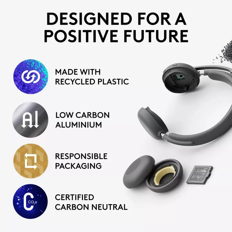 LOGITECH Ausinės - Zone - Belaidės - Graphite