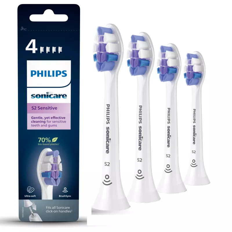 Philips S2 Sensitive HX6054/10 ultra minkštos keičiamosios soninės šepetėlių galvutės