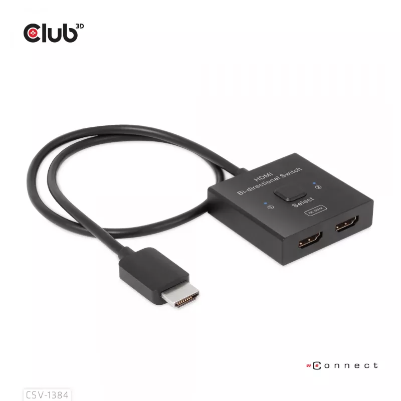 CLUB3D HDMI 2-in-1 dvipusis jungiklis 8K60Hz 4K120Hz CSV-1384