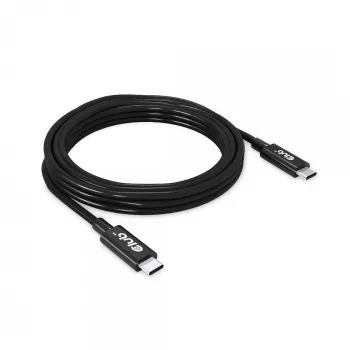 CLUB3D USB4 Gen3x2 Type-C dvikryptis kabelis 8K60Hz arba 4K120Hz, duomenų perdavimas 40Gbps, PD 240W(48V/5A) EPR M/M 3m / 9.84ft