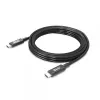 CLUB3D USB4 Gen3x2 Type-C dvikryptis kabelis 8K60Hz arba 4K120Hz, duomenų perdavimas 40Gbps, PD 240W(48V/5A) EPR M/M 3m / 9.84ft