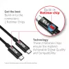 CLUB3D USB4 Gen3x2 Type-C dvikryptis kabelis 8K60Hz arba 4K120Hz, duomenų perdavimas 40Gbps, PD 240W(48V/5A) EPR M/M 3m / 9.84ft