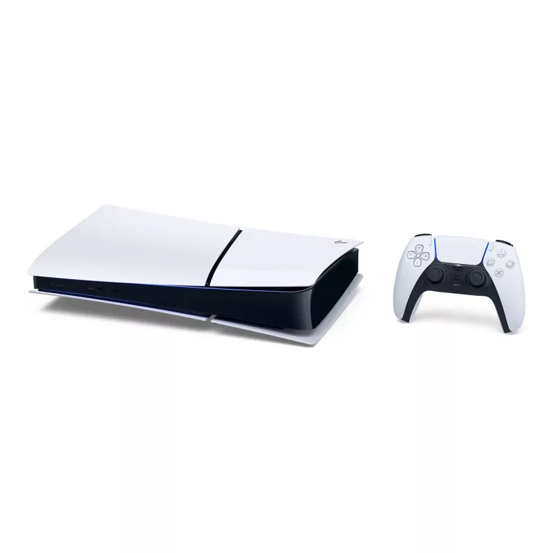 Sony PlayStation 5 (modelio grupė - Slim) Digital Edition, PlayStation 5, Juoda, Balta, 16384 MB, GDDR6, 448 GB/s, AMD