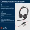 HP Poly Blackwire 5220 Stereo USB-C ausinės + 3,5 mm kištukas + USB-C/A adapteris