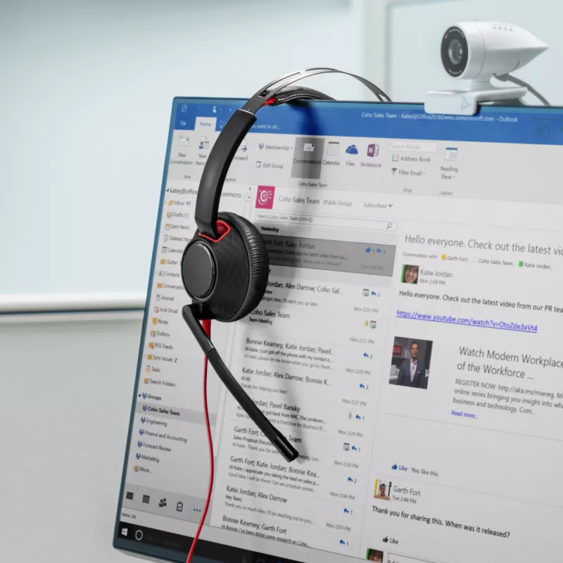 HP Poly Blackwire 5220 Stereo USB-C ausinės + 3,5 mm kištukas + USB-C/A adapteris