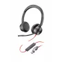HP Poly Juodawire 8225 Stereo Microsoft Teams sertifikuotos USB-C ausinės + USB-C/A adapteris
