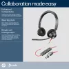 HP Poly Juodawire 3320 Stereo Microsoft Teams Certified USB-C Headset +USB-C/A Adapter