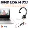 HP Poly Juodawire 3315 monofoninė USB-C ausinė +3,5 mm kištukas + USB-C/A adapteris