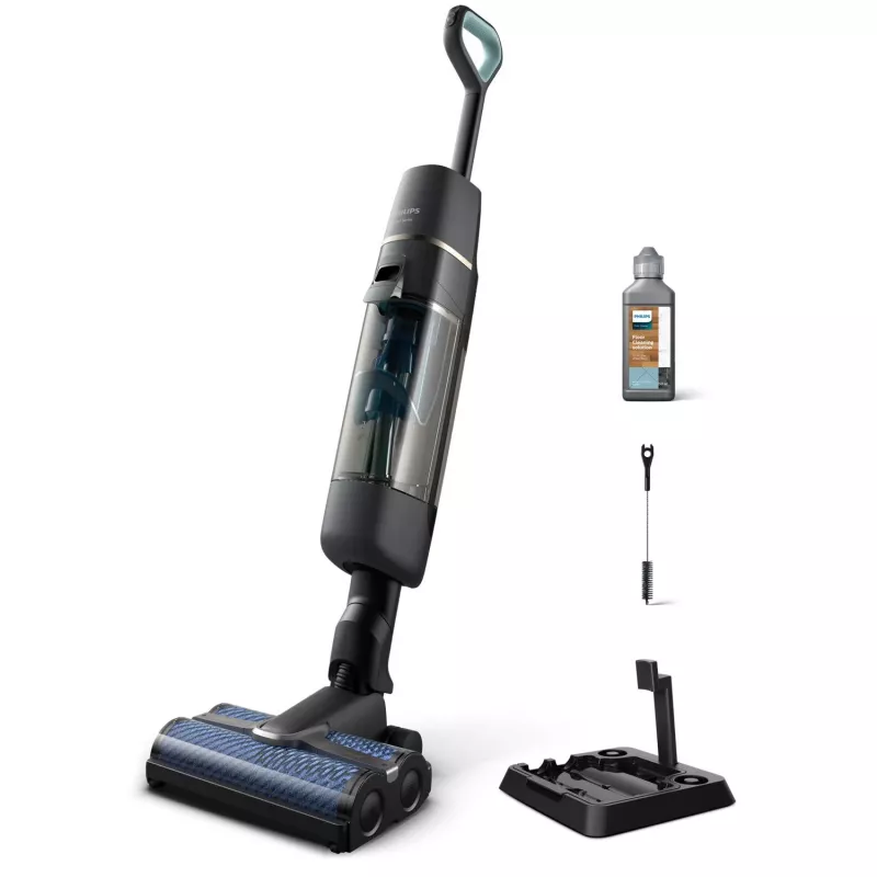 Philips XW7110 belaidis siurblys, baterija, sausam ir šlapiam valymui, be maišelio, šampano, pilka