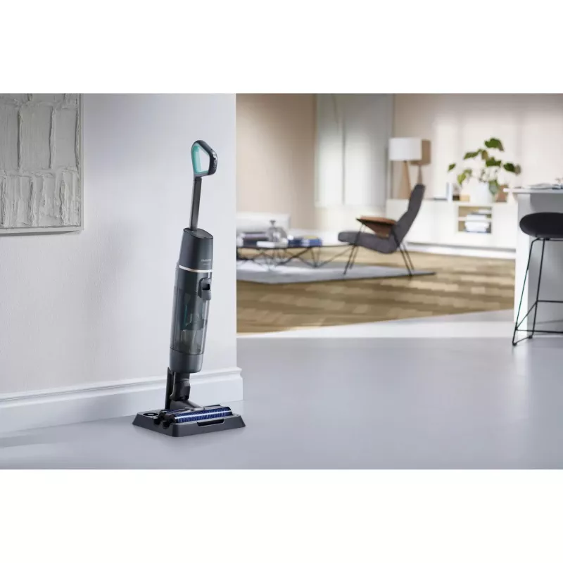 Philips XW7110 belaidis siurblys, baterija, sausam ir šlapiam valymui, be maišelio, šampano, pilka