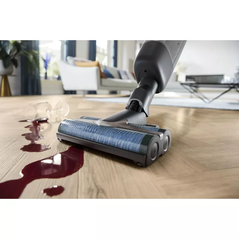 Philips XW7110 belaidis siurblys, baterija, sausam ir šlapiam valymui, be maišelio, šampano, pilka
