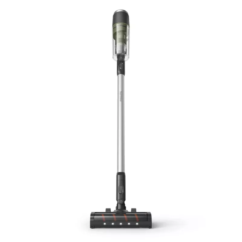 Lazdelinis dulkių siurblys Philips XC3033/01 — 25,2 V ličio jonų, beciklis cikloninis, 1,5 kg, nuimamas rankinis, žalia/juoda