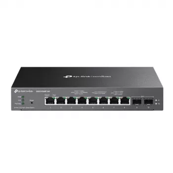 TP-Link Omada 8 prievadų 2.5GBASE-T ir 2 prievadų 10GE SFP+ išmanusis jungiklis su 8 PoE+ prievadais
