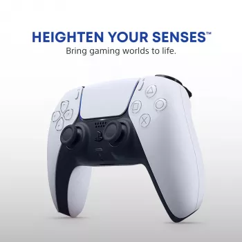 Žaidimų pultas Sony DualSense Wireless Controller V2 — PlayStation 5, Bluetooth/USB, USB-C, įmontuota baterija, baltas