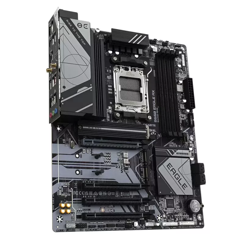 Pagrindinė plokštė GIGABYTE B650 EAGLE AX ATX, AMD B650 mikroschemų rinkinys, Socket AM5, DDR5, 4x DIMM, 256GB, Wi‑Fi 6E, Bluetooth 5.3