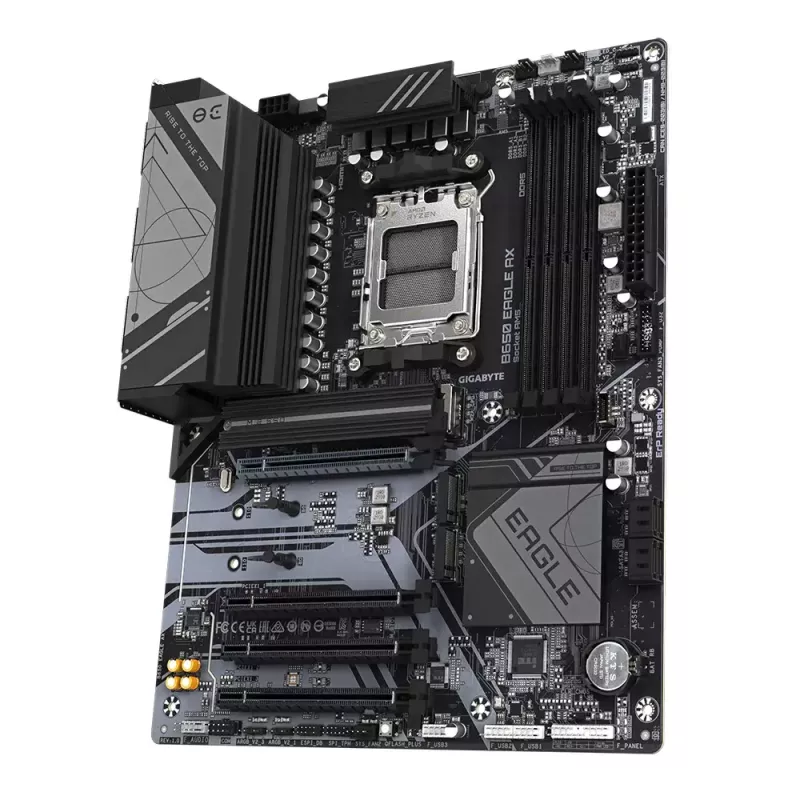 Pagrindinė plokštė GIGABYTE B650 EAGLE AX ATX, AMD B650 mikroschemų rinkinys, Socket AM5, DDR5, 4x DIMM, 256GB, Wi‑Fi 6E, Bluetooth 5.3