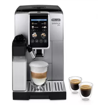 Kombinuotas espreso aparatas DeLonghi Dinamica Plus ECAM380.85.SB — 1,8 L vandens talpa, 300 g pupelių talpykla, 15 bar