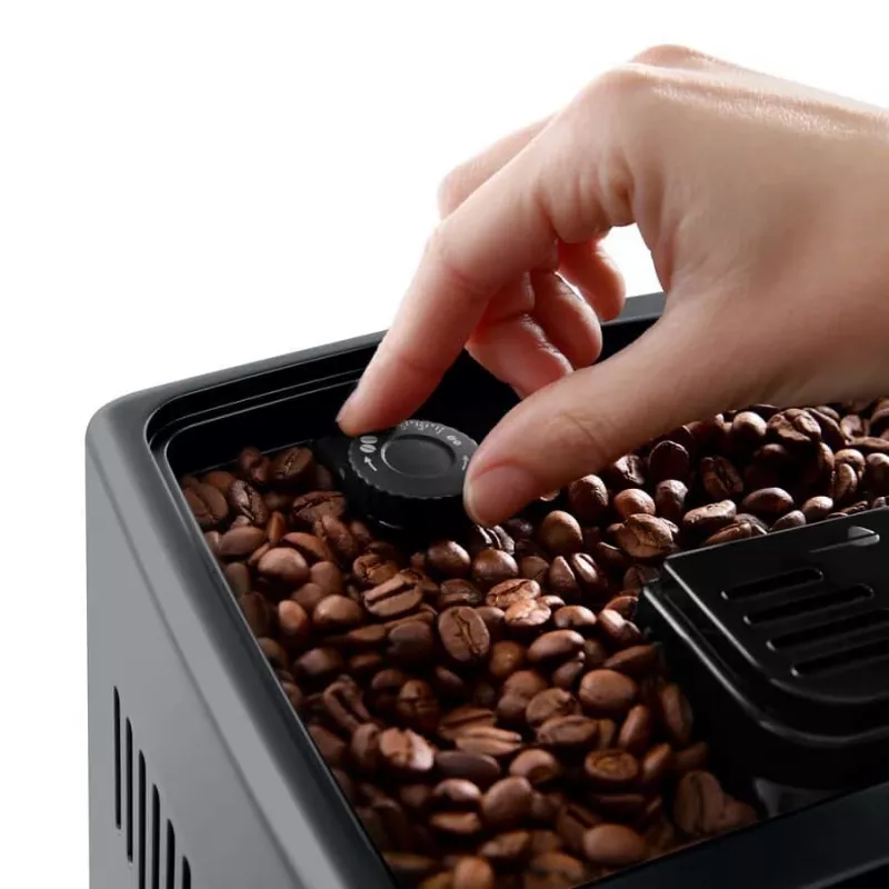 Kombinuotas espreso aparatas DeLonghi Dinamica Plus ECAM380.85.SB — 1,8 L vandens talpa, 300 g pupelių talpykla, 15 bar