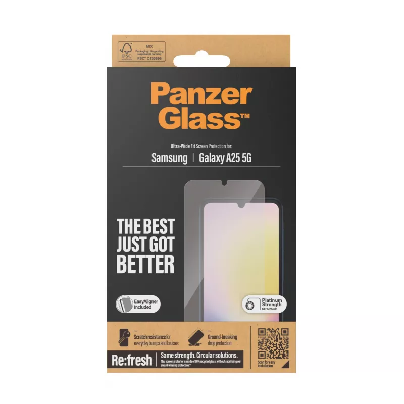 PanzerGlass ® Ekrano apsauga Samsung Galaxy A25 5G | Ultra-Wide Fit su EasyAligner