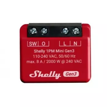 Smart switch Shelly 1PM Mini Gen3 1P Wireless 110-240V