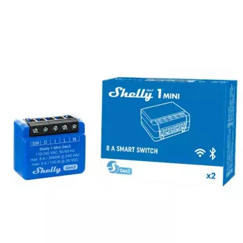 Išmanusis jungiklis Shelly 1 Mini Gen3 1P belaidis 110-240V
