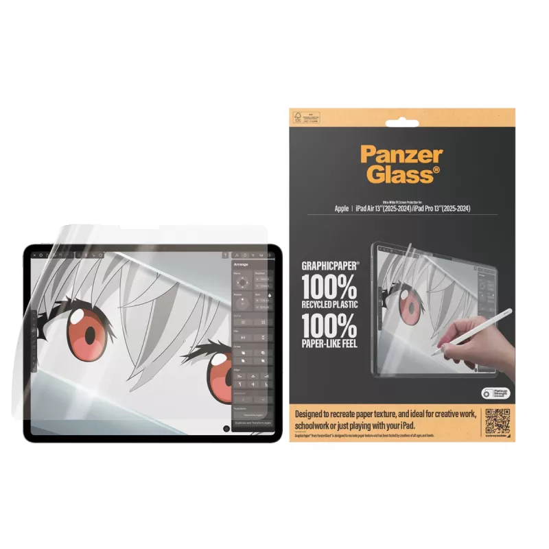 “PanzerGlass® GraphicPaper®” ekrano apsauga „iPad Air 13 inch (2024-2026 m.) | „iPad Pro 13 inch (2024-2025 m.) | itin platus pritaikymas