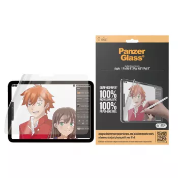 “PanzerGlass® GraphicPaper®” ekrano apsauga, skirta “iPad Air 11''” (2024–2026 m.) | “iPad 11''” (2025–2026 m.) | “iPad 10.9''” (2022 m.) | itin platus pritaikymas
