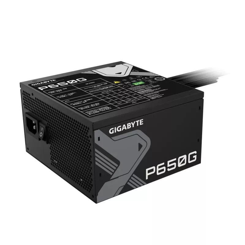 GIGABYTE GP-P650G maitinimo blokas 650 W 20+4 kontaktų ATX ATX juodas