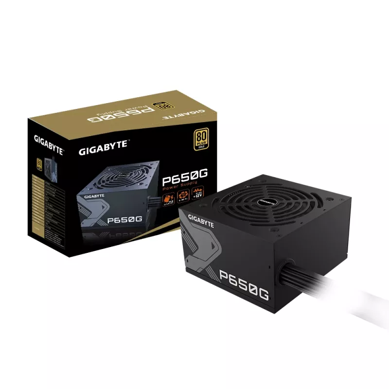 GIGABYTE GP-P650G maitinimo blokas 650 W 20+4 kontaktų ATX ATX juodas