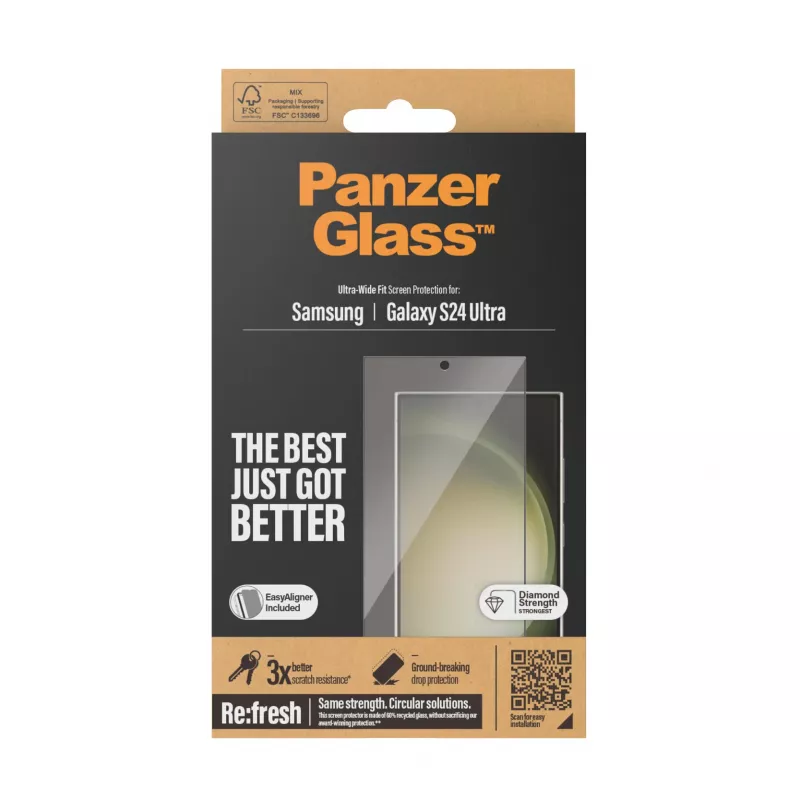 PanzerGlass ® Ekrano apsauga Samsung Galaxy S24 Ultra | Ultra-Wide Fit su EasyAligner